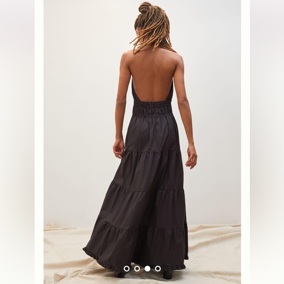 NWT MAGALI PASCAL Jaqueline Jacqueline COTTON tiered ruched maxi dress gown - Picture 2 of 16